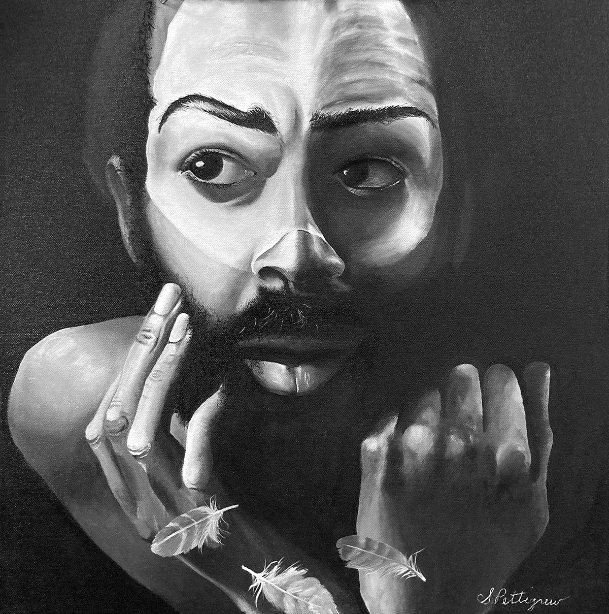 Untitled-2025 - 24 x 24 acrylic on canvas artwork by Sherrie Pettigrew