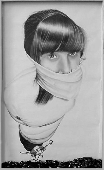 BLOCK SCHEDULING - graphite on paper artwork