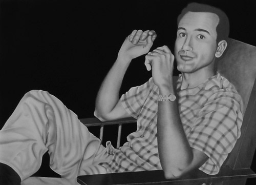 TIME TRAVEL - graphite and charcoal on paper artwork by Sherrie Pettigrew
