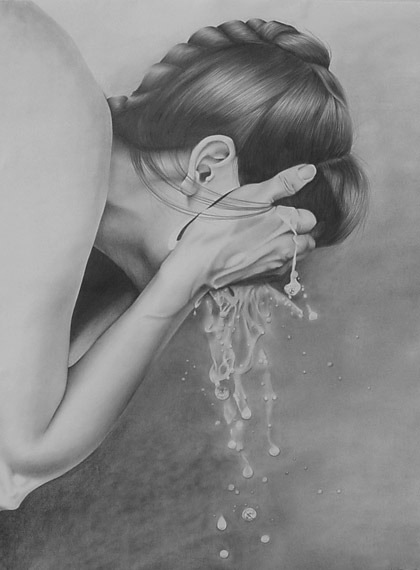 AQUAPHOBIA - graphite on paper artwork