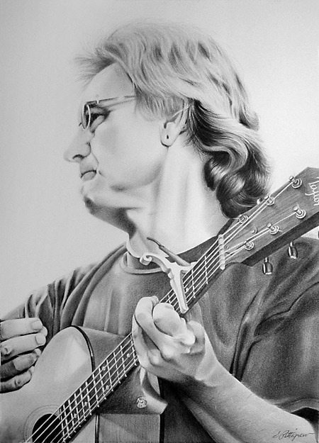 Little Silver Turning Things - graphite on paper artwork by Sherrie Pettigrew