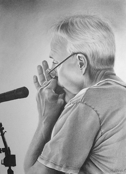 TOM - 18x24, graphite on paper artwork by Sherrie Pettigrew